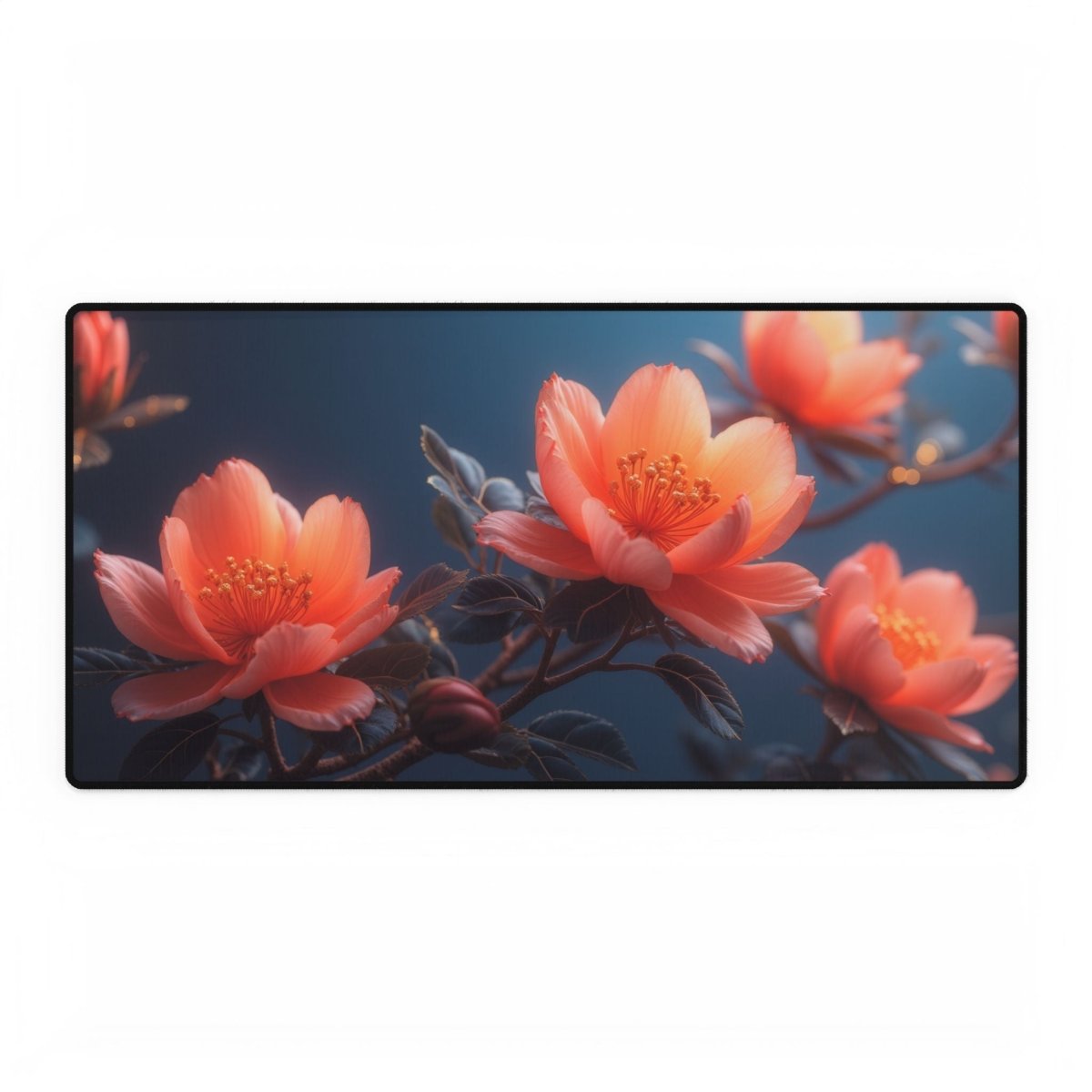 Azalea Flower, Underwater World Desk Mat Aquatic Fish XL Mousepads