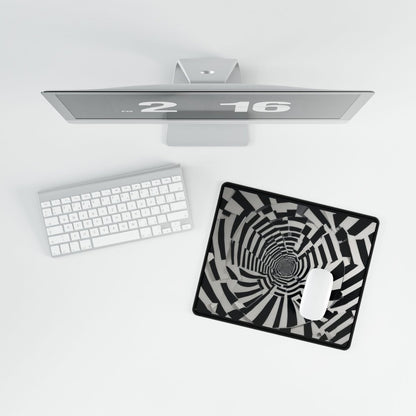 Black and White Collides Desk Mat Shapes & Patterns XL Mousepads