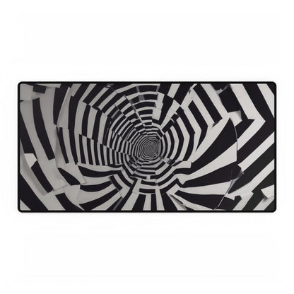 Black and White Collides Desk Mat Shapes & Patterns XL Mousepads