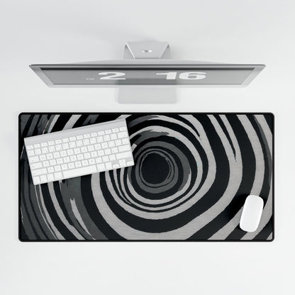 Black and White Swirl Desk Mat Shapes & Patterns XL Mousepads