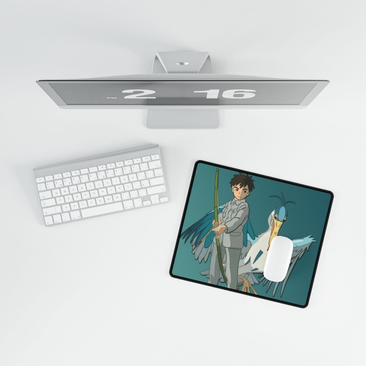 Boy and Heron Desk Mat Anime & Manga XL Mousepads