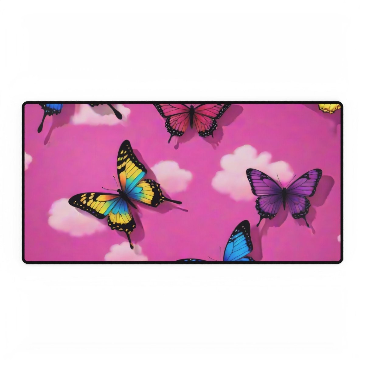 Butterflies on Pink Desk Mat Bling & Glamour XL Mousepads