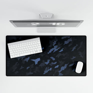 Camouflage, Black Grey Desk Mat Shapes & Patterns XL Mousepads