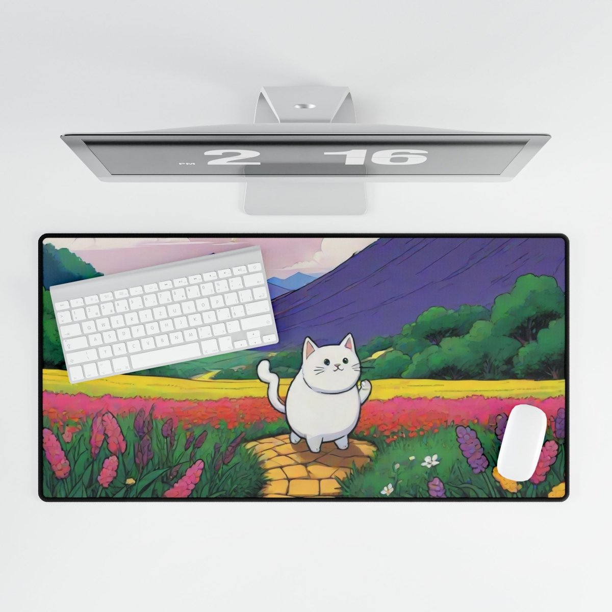 Cartoon Chunky Cat Desk Mat Japanese Cute XL Mousepads