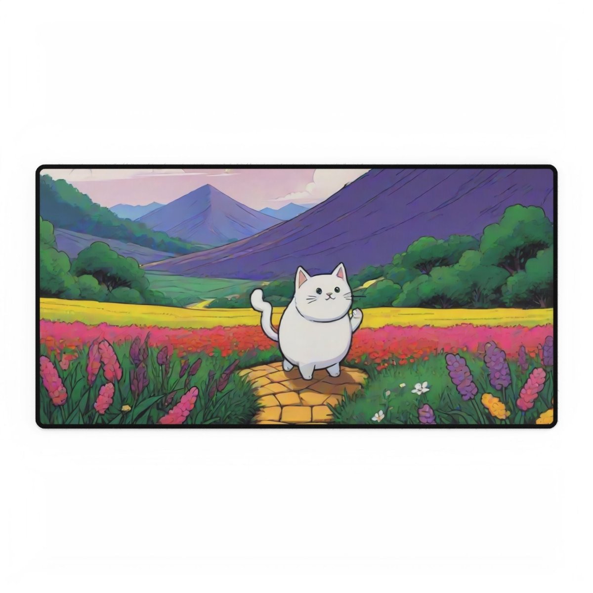 Cartoon Chunky Cat Desk Mat Japanese Cute XL Mousepads