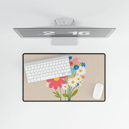 Charming Floral Arrangement Desk Mat Floral Botanic XL Mousepads