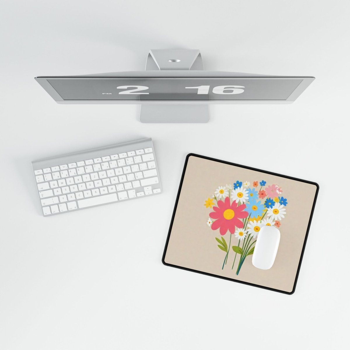 Charming Floral Arrangement Desk Mat Floral Botanic XL Mousepads