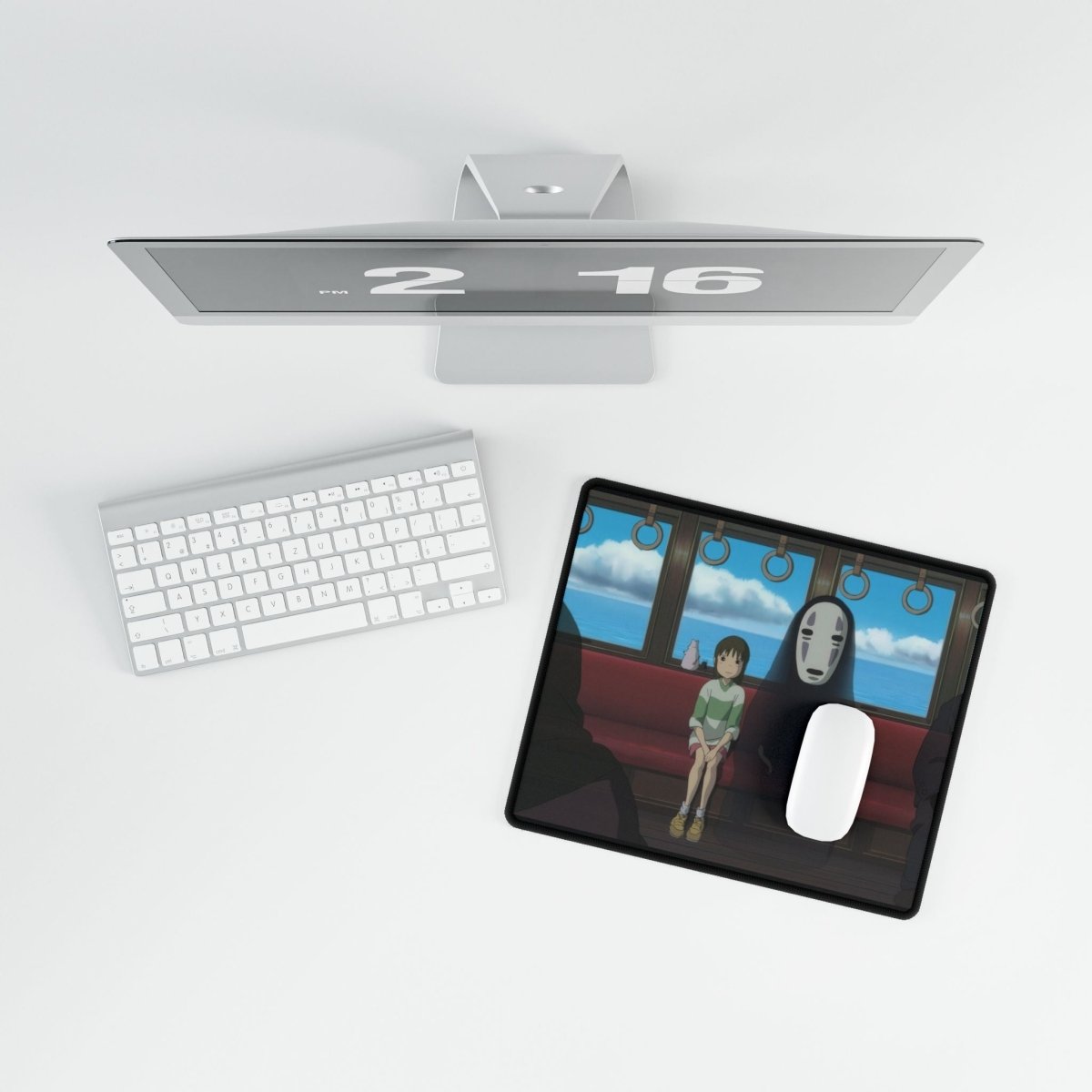 Chihiro on Train, Spirited Away Desk Mat Anime & Manga XL Mousepads