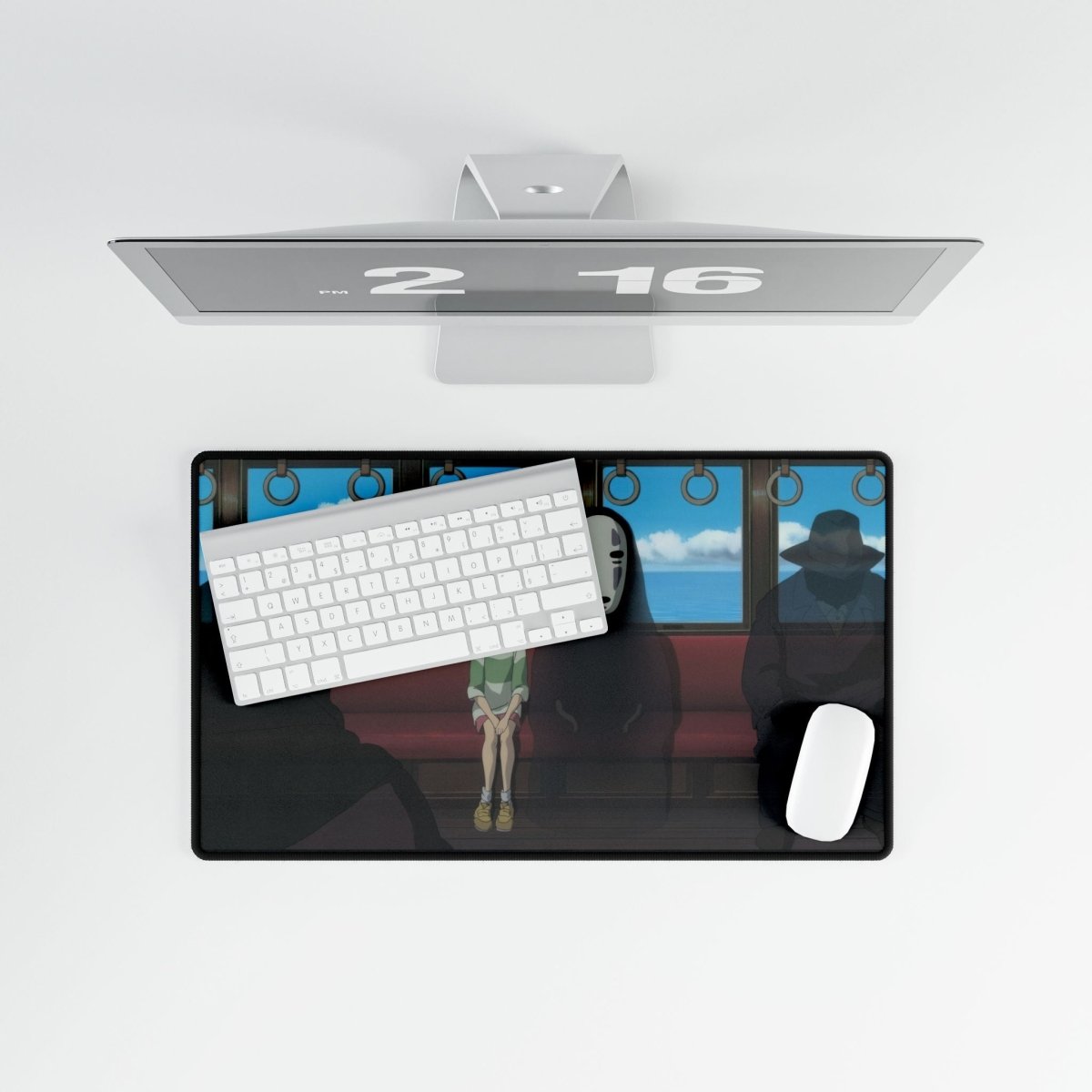 Chihiro on Train, Spirited Away Desk Mat Anime & Manga XL Mousepads