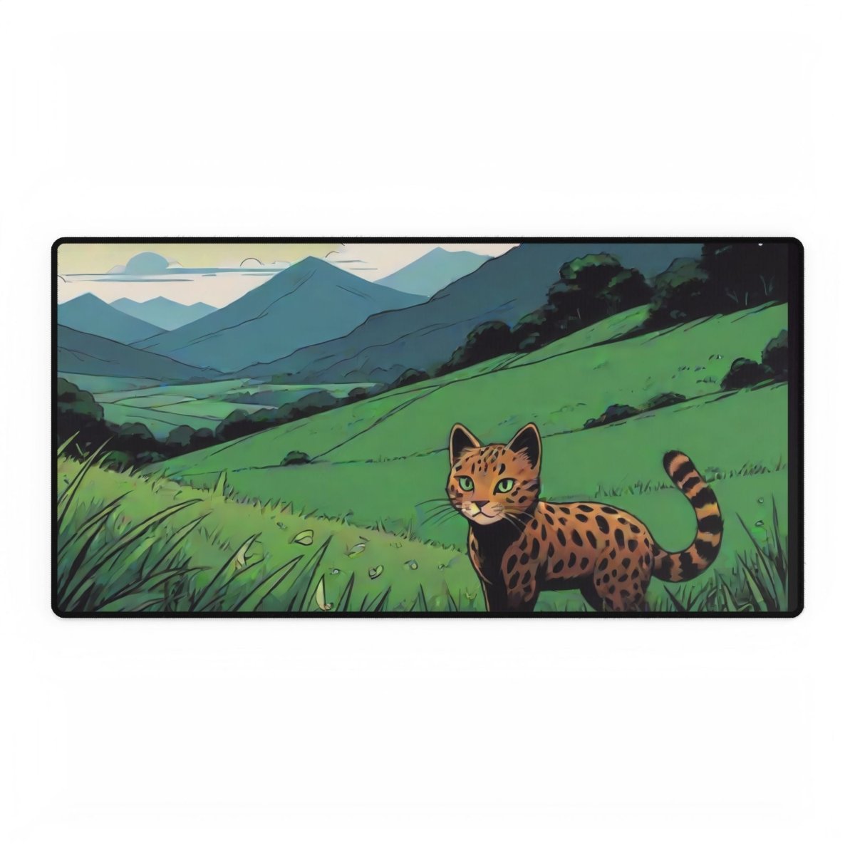 Cute Tabby Tiger Cat Desk Mat Japanese Cute XL Mousepads