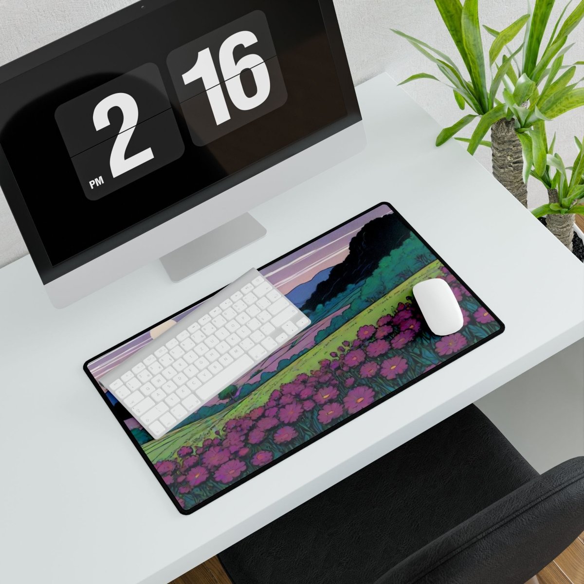 Field of Purple Desk Mat Floral Botanic XL Mousepads