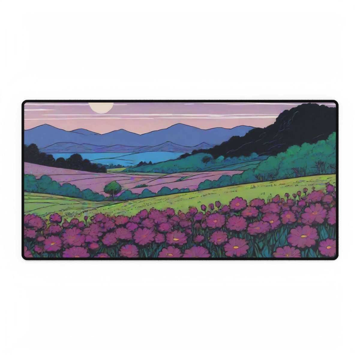 Field of Purple Desk Mat Floral Botanic XL Mousepads