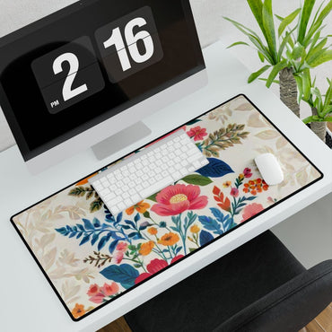 Floral Fabric Desk Mat Shapes & Patterns XL Mousepads