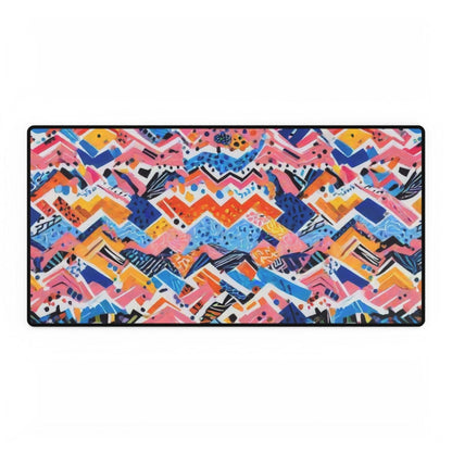 Jagged Lines, Multi - Coloured Pastel Desk Mat Bling & Glamour XL Mousepads