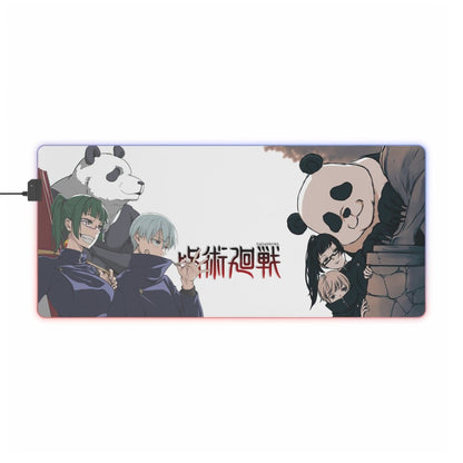 Jujutsu Kaisen with Panda and team LED LED Light - Up Gaming XL Mousepads