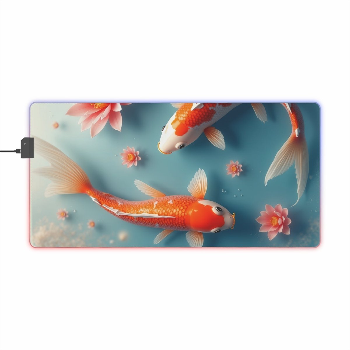 Koi Fish in aquarium LED LED Light - Up Aquatic Fish XL Mousepads