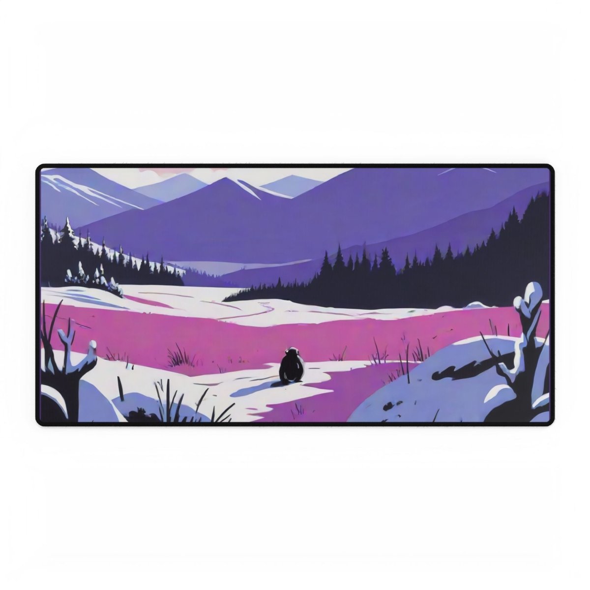 Majestic Monkey, Purple Desk Mat Japanese Cute XL Mousepads