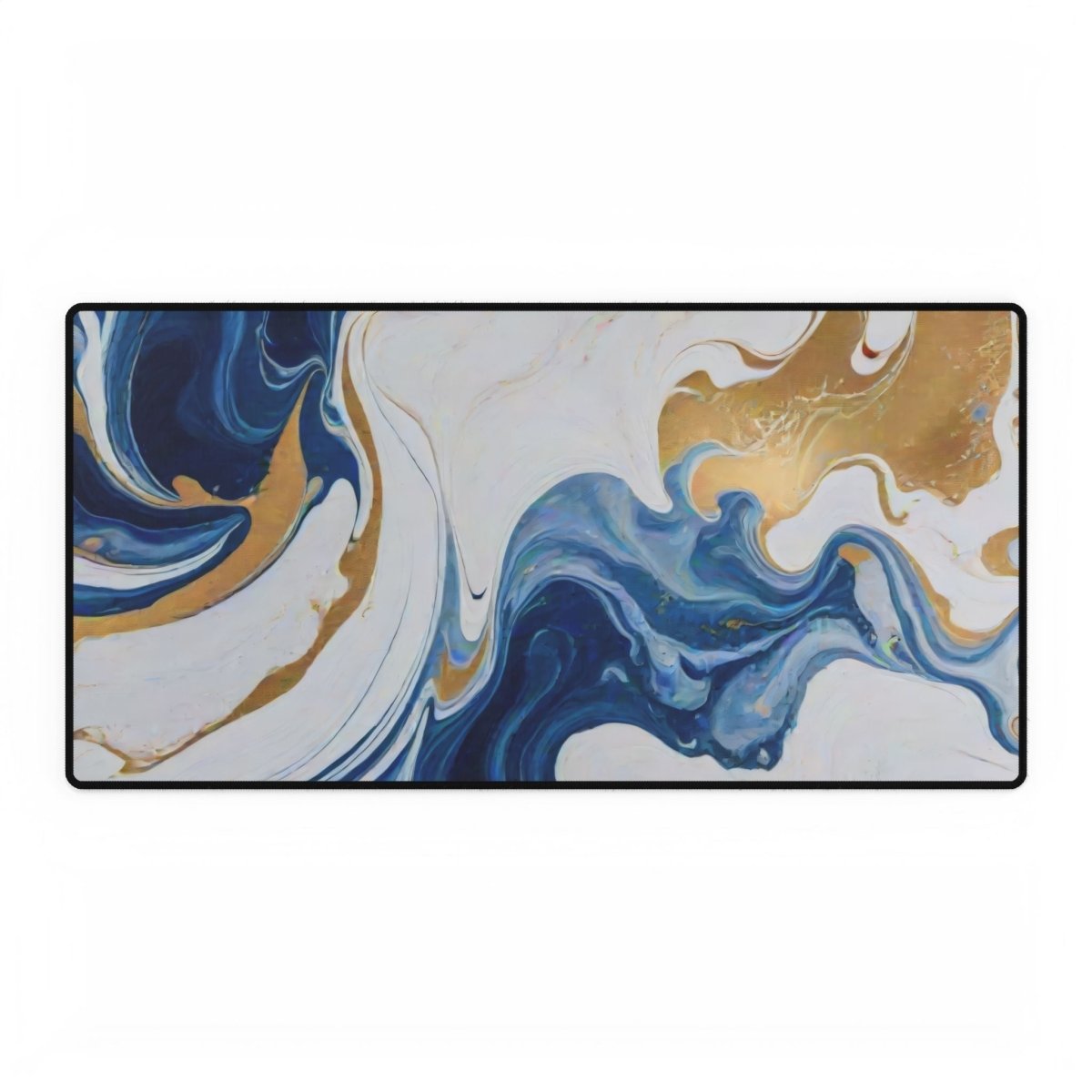 Marble White, Blue, Gold Desk Mat Bling & Glamour XL Mousepads