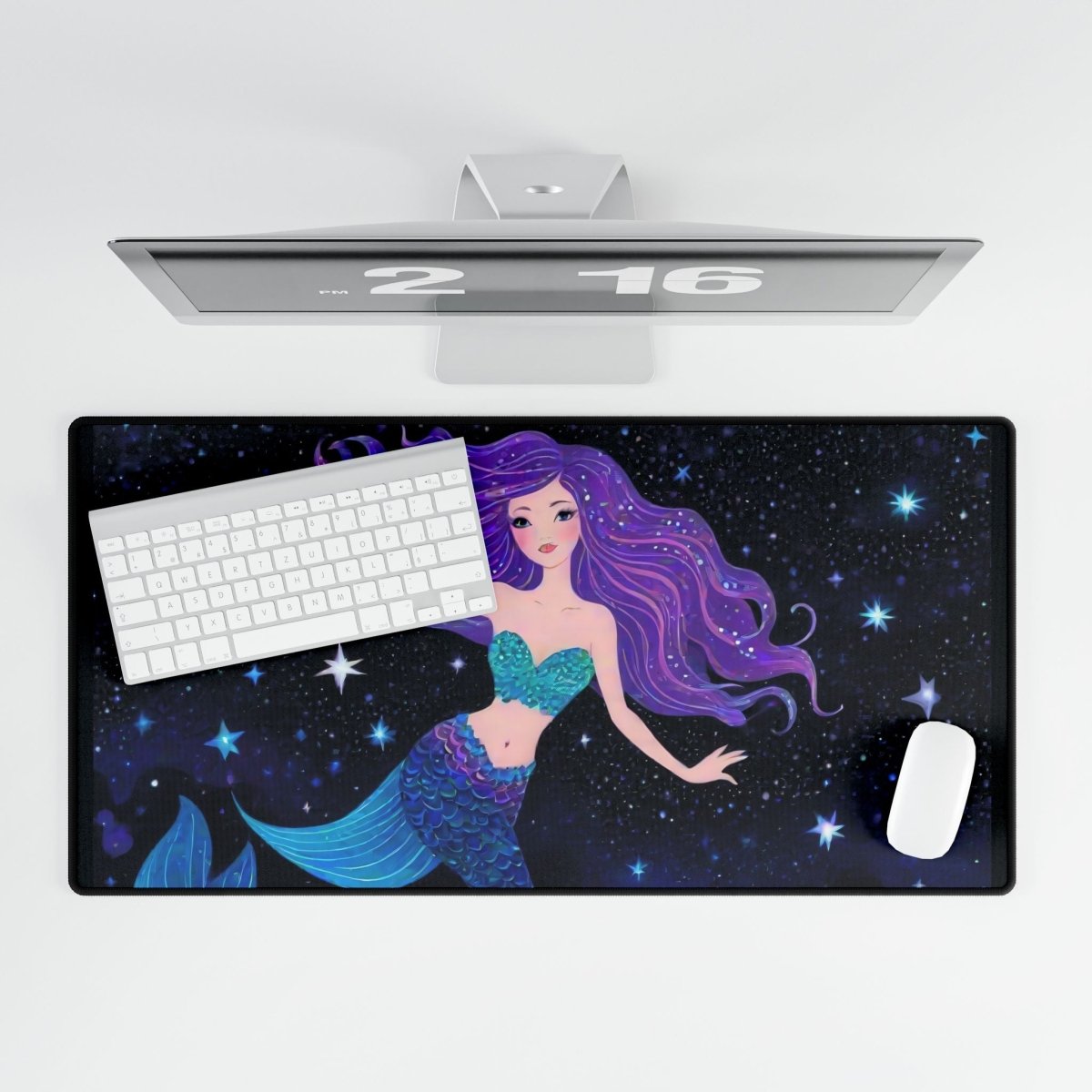 Mermaid, Ocean Blue Desk Mat Children's XL Mousepads