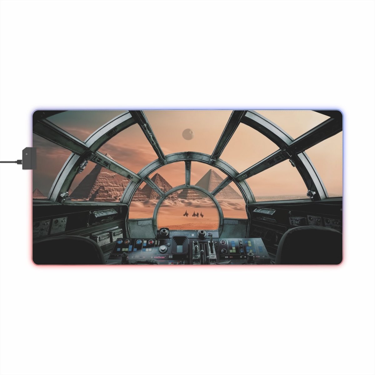 Millennium Falcon in Egypt LED LED Light - Up Sci - Fi, TV & Movies XL Mousepads