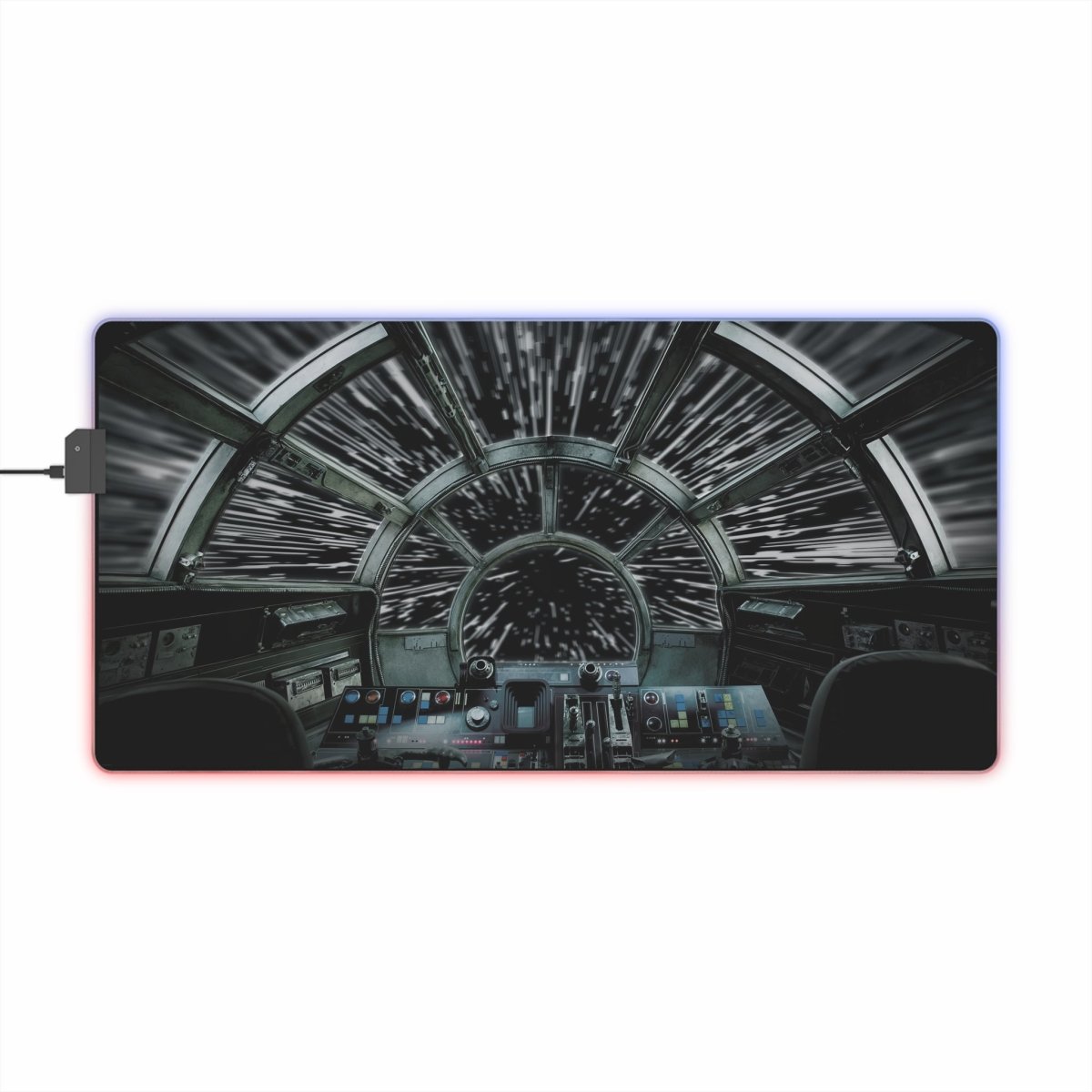 Millennium Falcon View LED, Star Wars LED Light - Up Sci - Fi, TV & Movies XL Mousepads