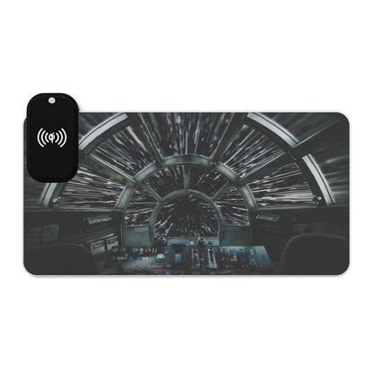 Millennium Falcon View LED, Star Wars LED Light - Up Sci - Fi, TV & Movies XL Mousepads