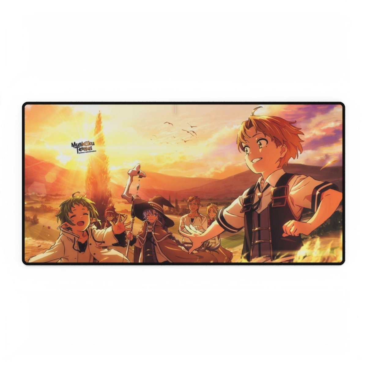 Mushoku Tensei, Jobless Reincarnation, Golden Desk Mat Anime & Manga XL Mousepads