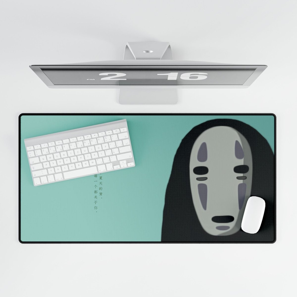 No Face, Spirited Away, Green Desk Mat Anime & Manga XL Mousepads