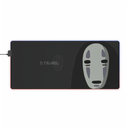 No Face, Spirited Away LED, Blk LED Light - Up Anime & Manga XL Mousepads