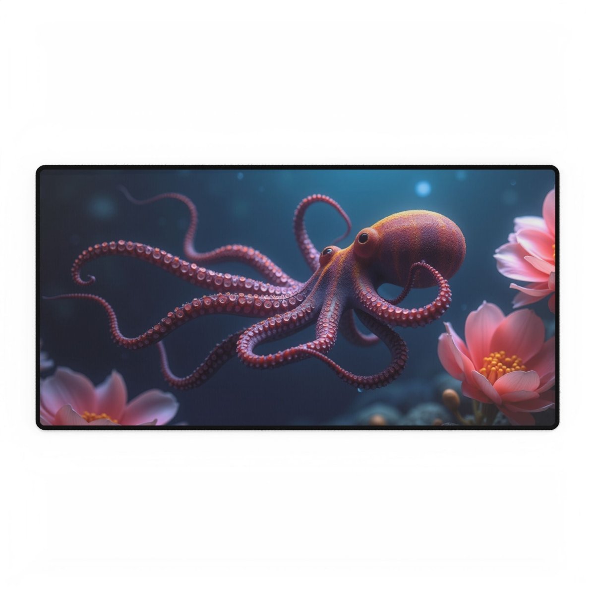 Octopus, Underwater Art Desk Mat Aquatic Fish XL Mousepads