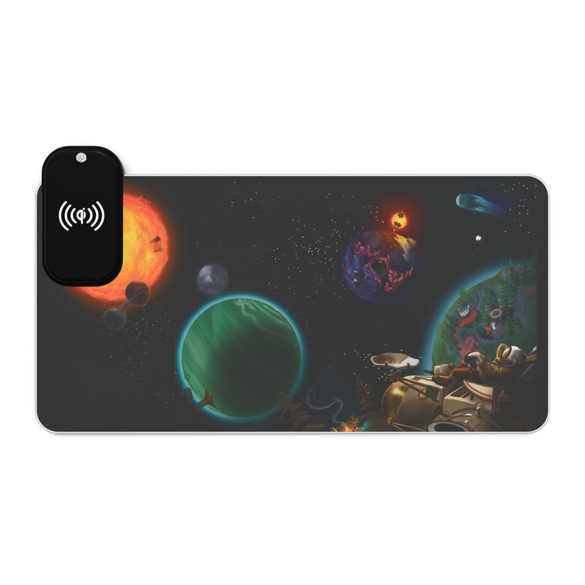 Outer Wilds #1, Wireless Charging LED + Wireless Charging Gaming XL Mousepads