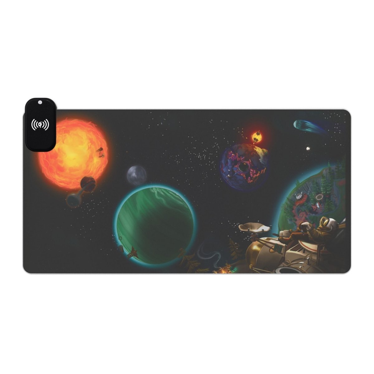 Outer Wilds #1, Wireless Charging LED + Wireless Charging Gaming XL Mousepads