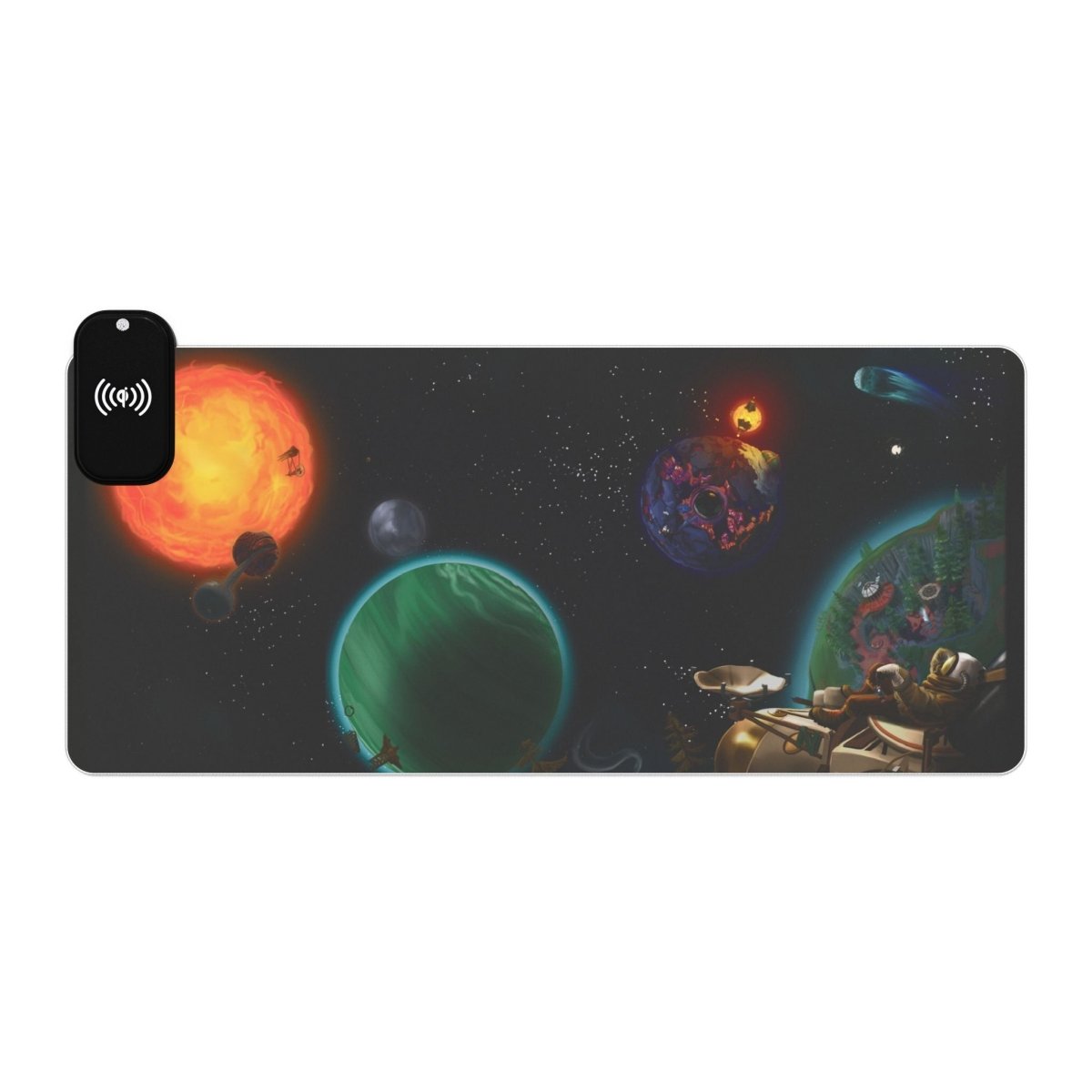 Outer Wilds #1, Wireless Charging LED + Wireless Charging Gaming XL Mousepads