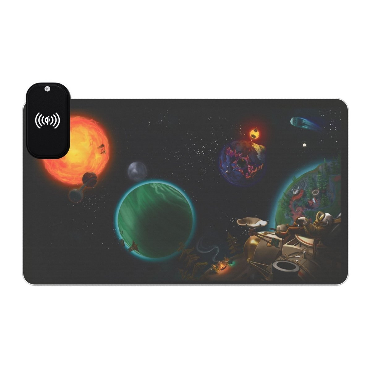 Outer Wilds #1, Wireless Charging LED + Wireless Charging Gaming XL Mousepads