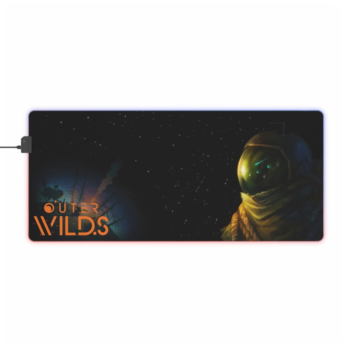 Outer Wilds, Overlooking LED LED Light - Up Gaming XL Mousepads