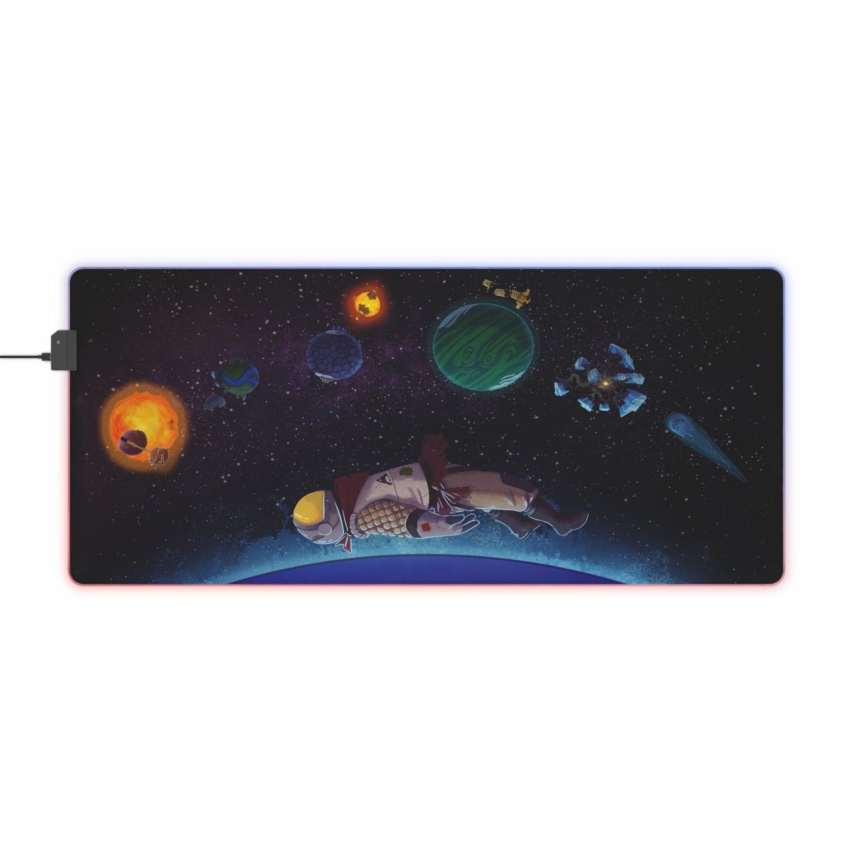 Outer Wilds, The Hatchling edition LED LED Light - Up Gaming XL Mousepads