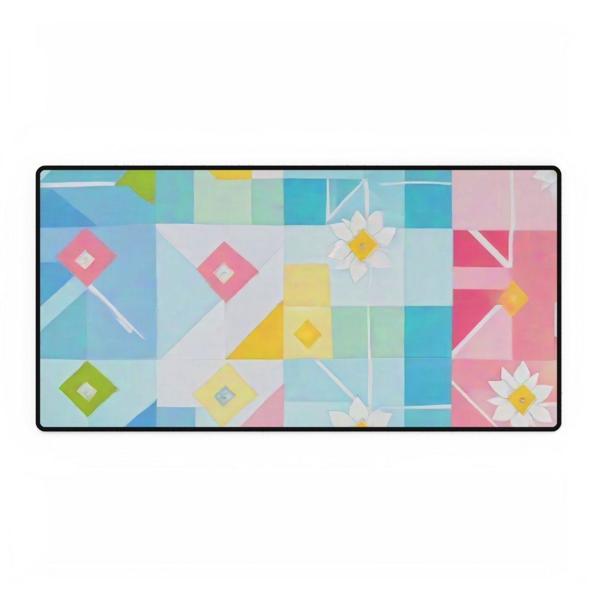 Patchwork Daisey Quilt Desk Mat Shapes & Patterns XL Mousepads