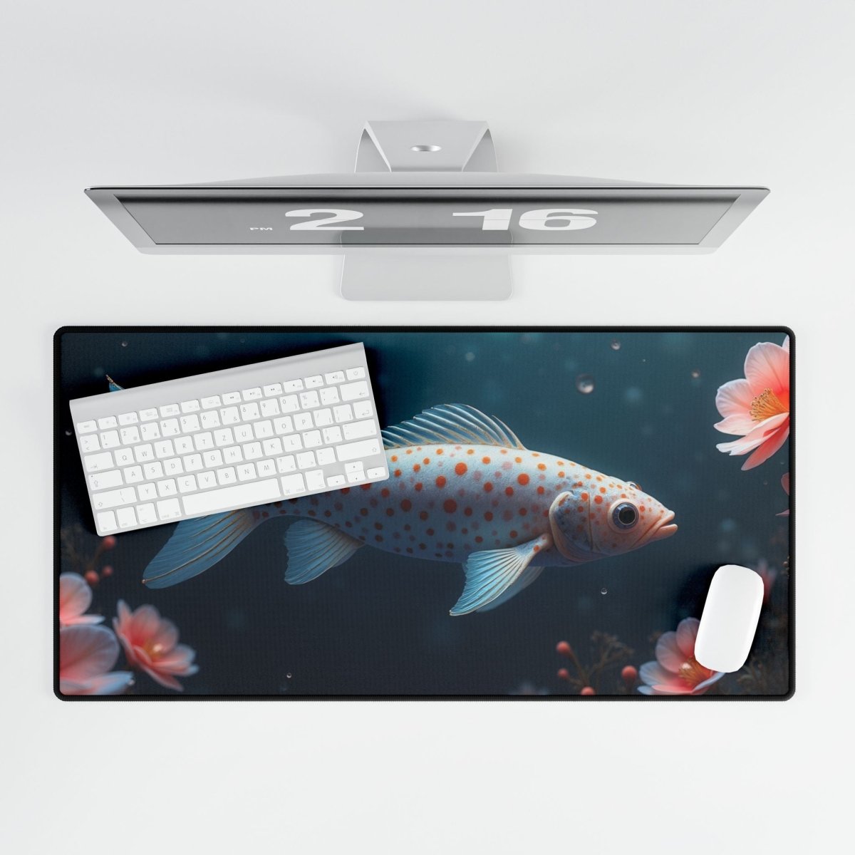 Polka Dot Fish Desk Mat Aquatic Fish XL Mousepads