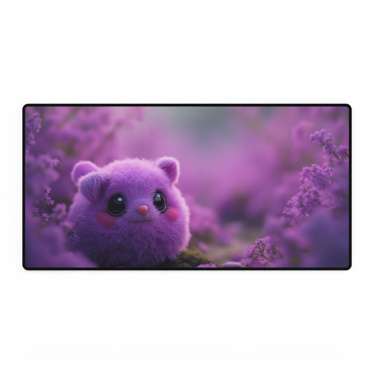 Purple Fuzzy Character Desk Mat Children's XL Mousepads