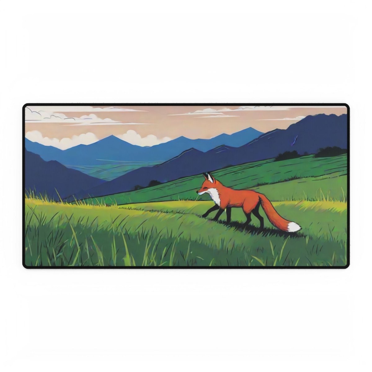 Red Fox Anime Desk Mat Japanese Cute XL Mousepads