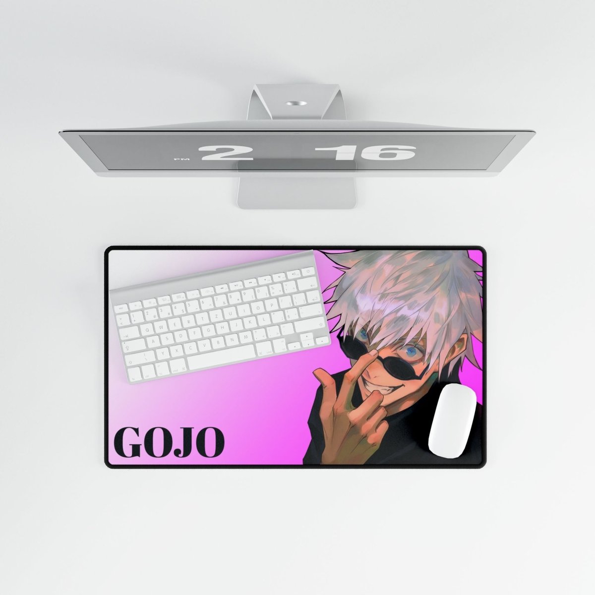 Satoru Gojo, Jujutsu Kaisen, Pink Desk Mat Anime & Manga XL Mousepads