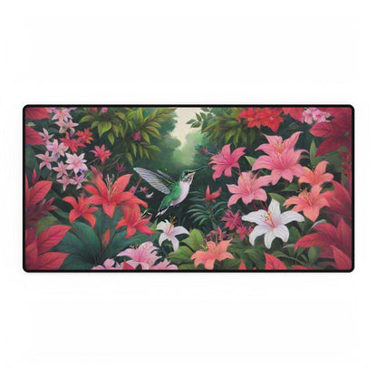 Soft Pink Flowers Desk Mat Bling & Glamour XL Mousepads