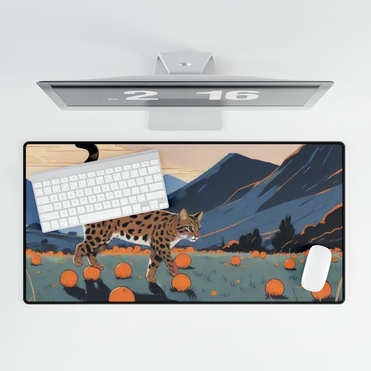 Tsushima Leopard Desk Mat Japanese Cute XL Mousepads