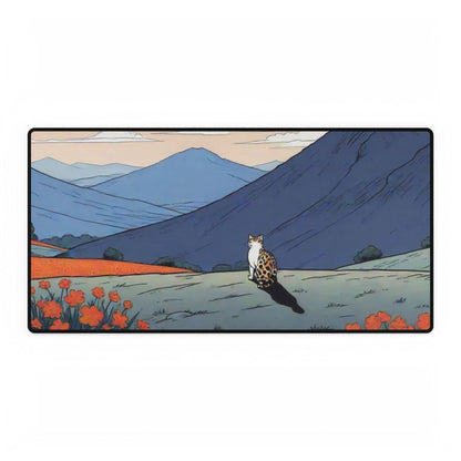 Tsushima Leopard Desk Mat Japanese Cute XL Mousepads