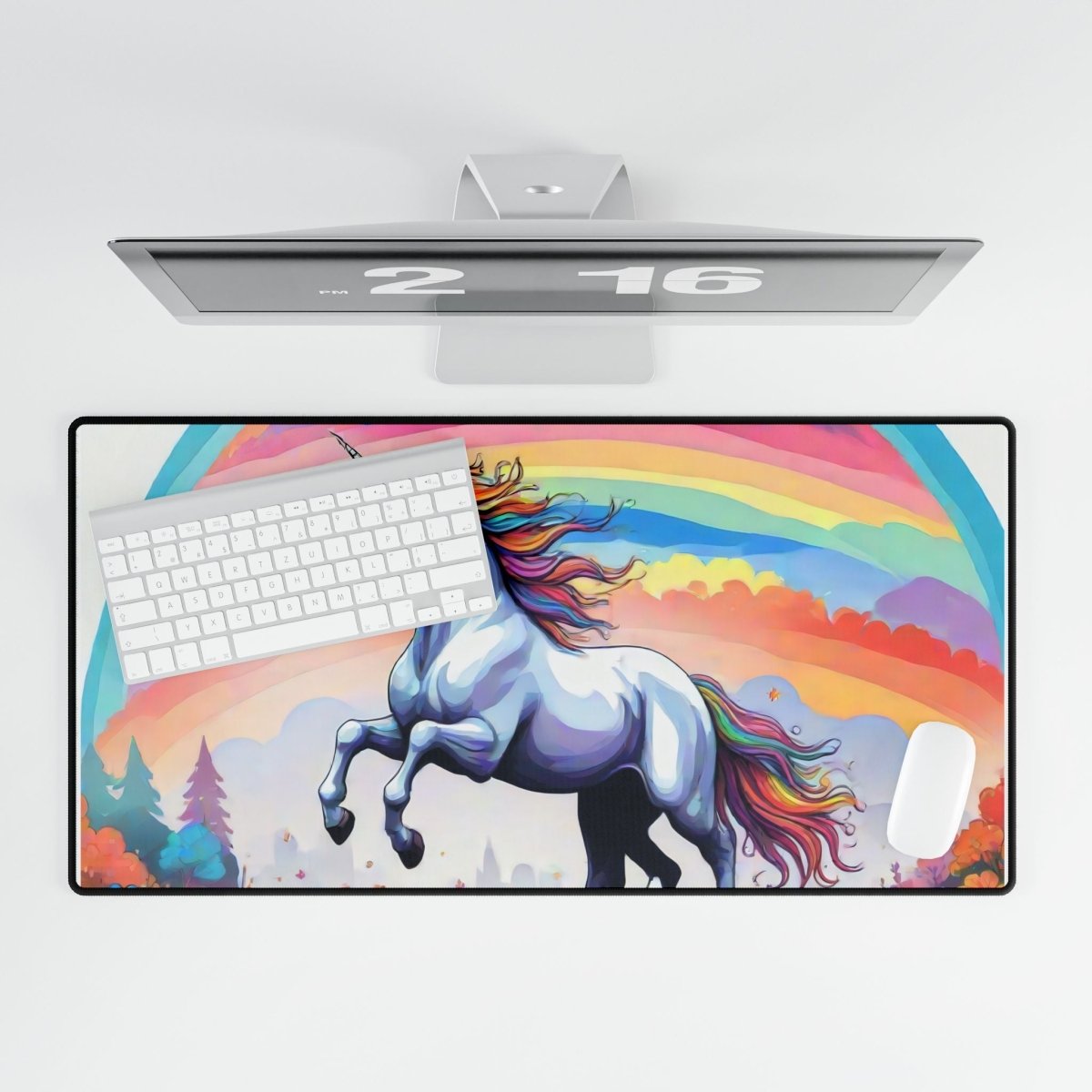 Unicorn, Rainbow Desk Mat Children's XL Mousepads