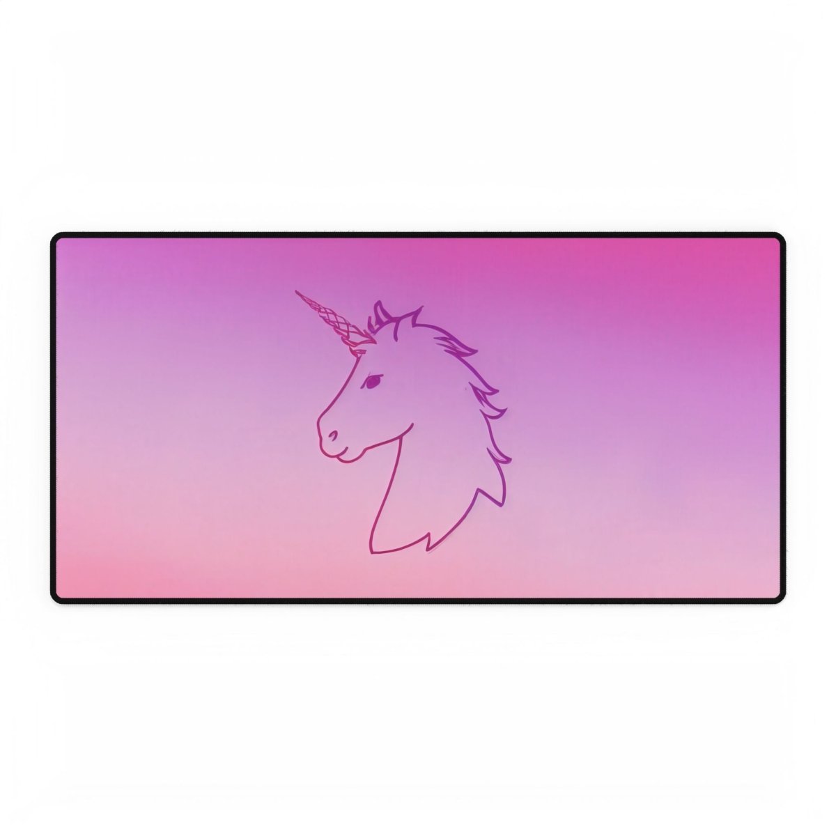 Unicorn Silhouette on Pink Desk Mat Children's XL Mousepads