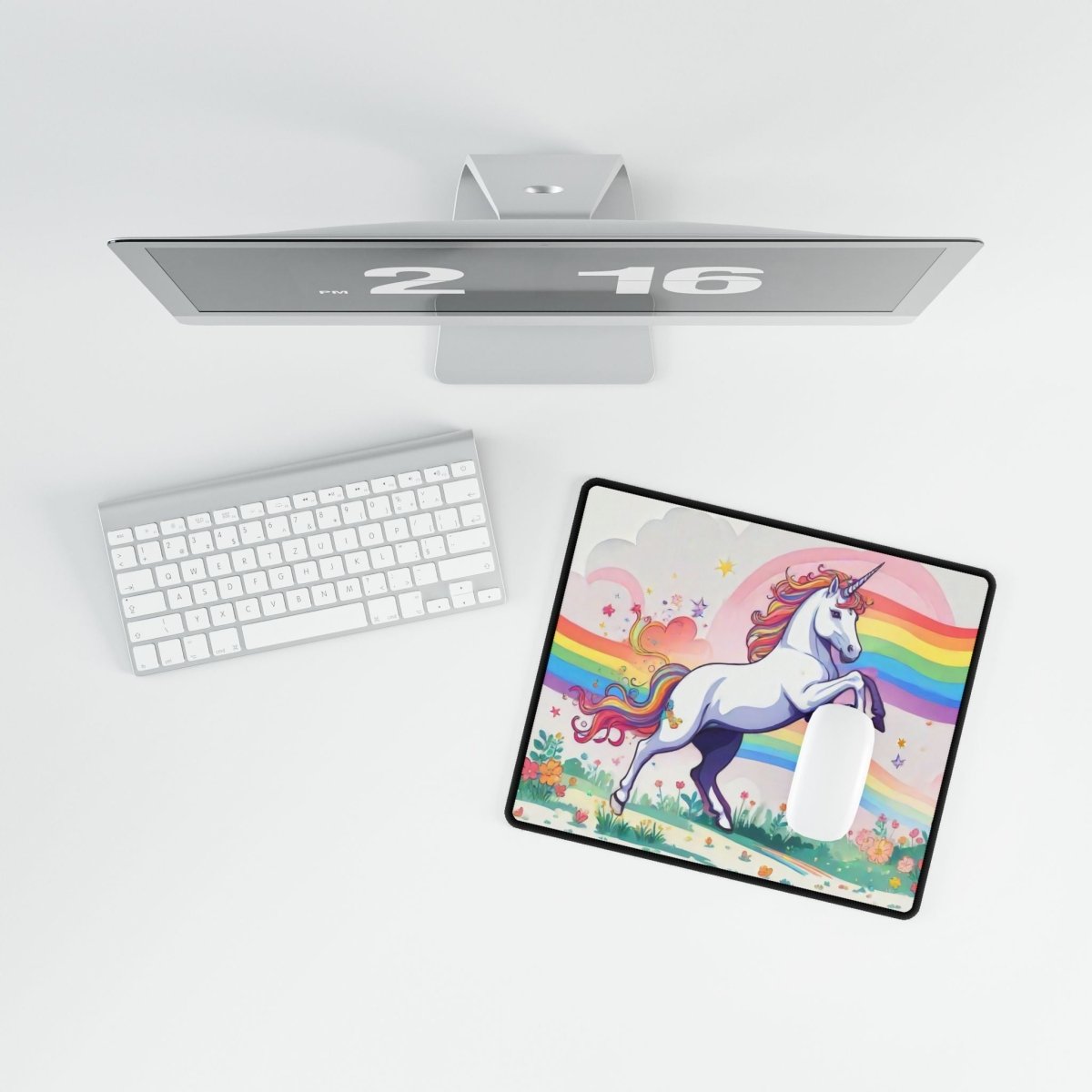 Unicorns and Rainbows Desk Mat Children's XL Mousepads