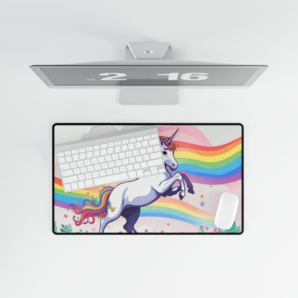 Unicorns and Rainbows Desk Mat Children's XL Mousepads