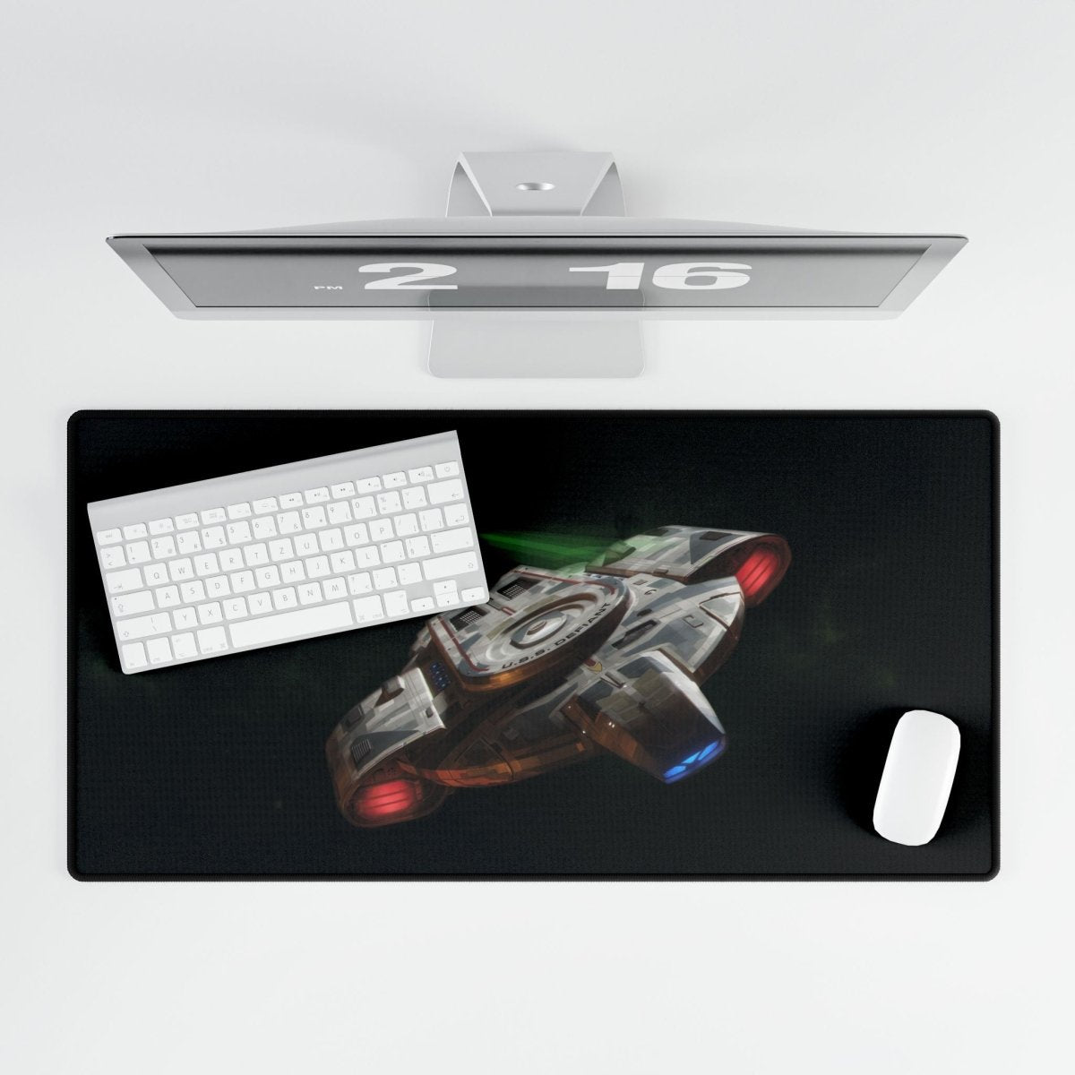 U.S.S Defiant meets the Borg, DS9 Desk Mat Sci - Fi, TV & Movies XL Mousepads