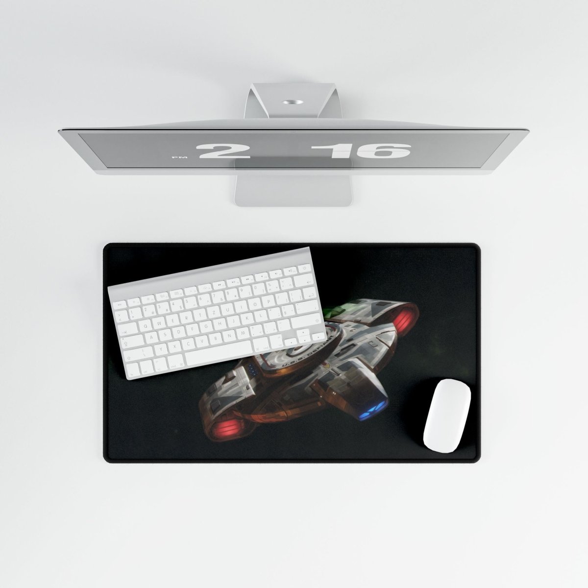 U.S.S Defiant meets the Borg, DS9 Desk Mat Sci - Fi, TV & Movies XL Mousepads